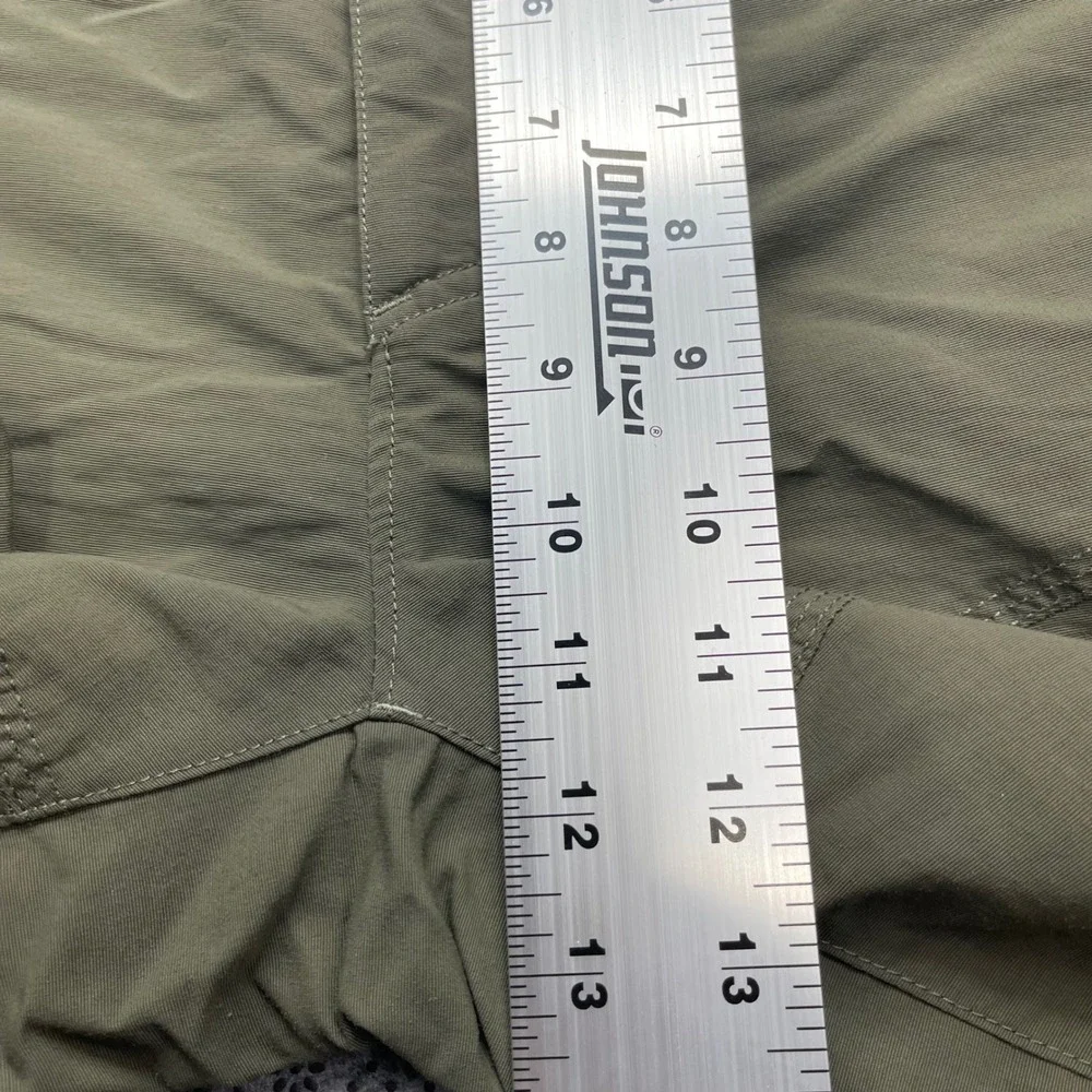 The North Face Mens XL Olive Green Convertible Zip Off Hiking Cargo Pants Belted